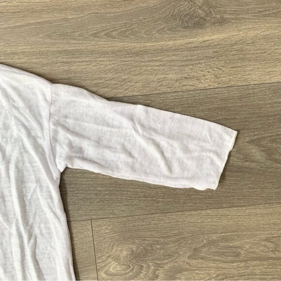 Revolve LNA Cape Strap Tee Top Burnout 3/4 Length Sleeve White Size Small - Picture 8 of 16